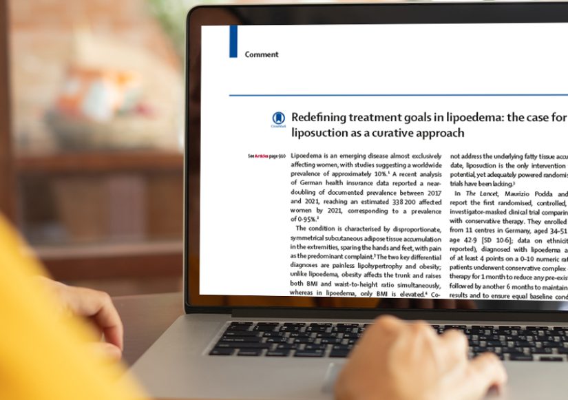 Titelbild des Blogbeitrags zeigt eine Person am Laptop sitzend, welche die Lacnet Publikation zur LIPLEG-Studie ließt.